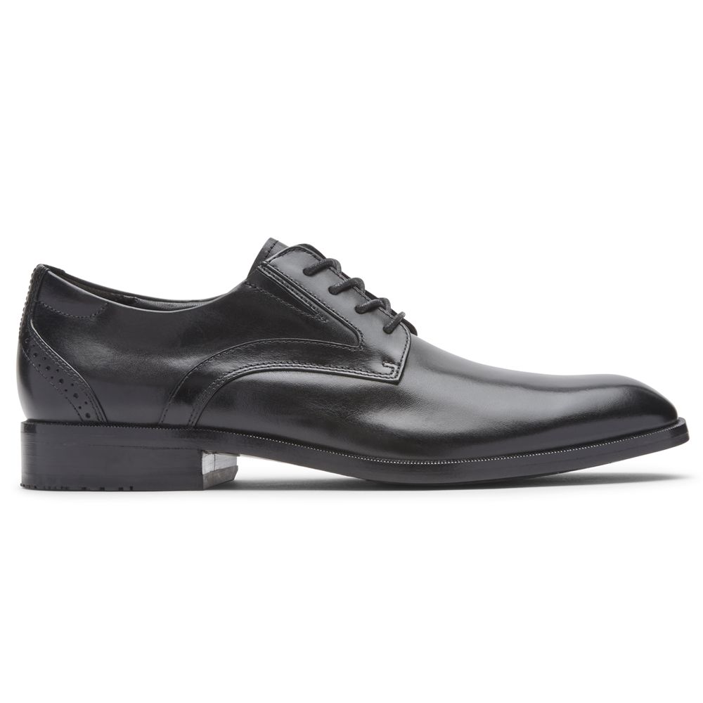 Rockport Total Motion Office Plain Toe - Mens Oxfords - Black - NZ (LHK-703614)